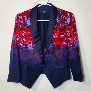 Sarah Stevenson blazer ombre print and shawl collar